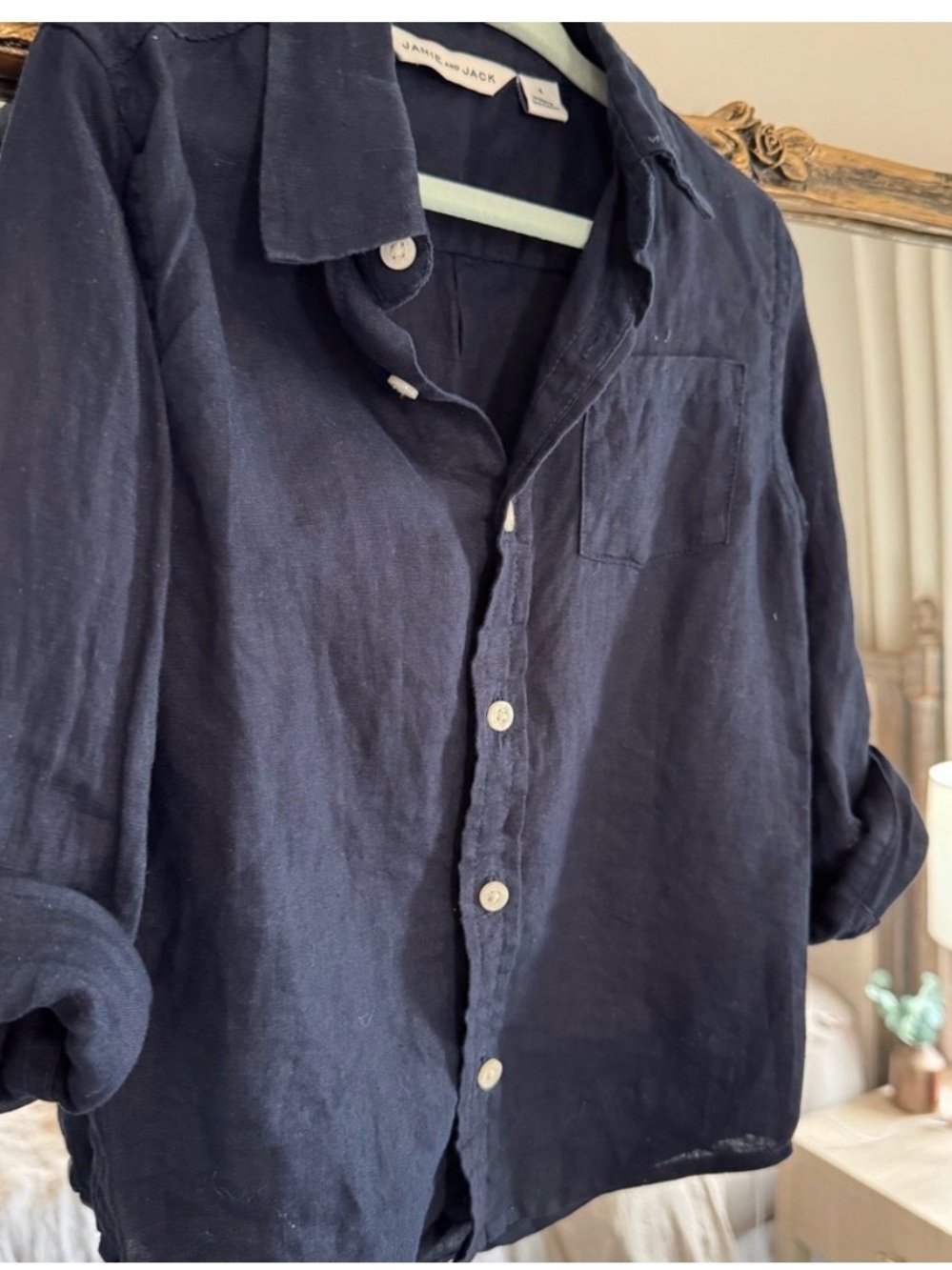 Boys janie and jack linen shirt
